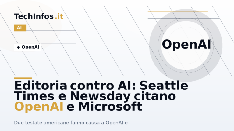 Editoria contro AI: Seattle Times e Newsday citano OpenAI e Microsoft