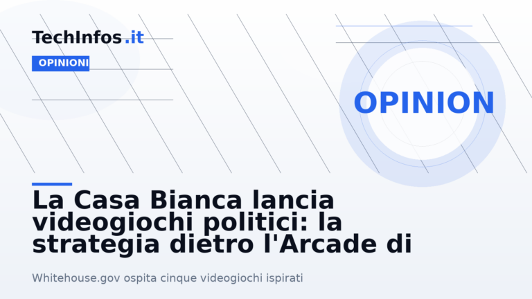 La Casa Bianca lancia videogiochi politici: la strategia dietro l’Arcade di Trump