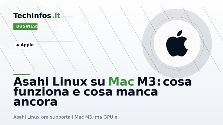 Asahi Linux su Mac M3: cosa funziona e cosa manca ancora