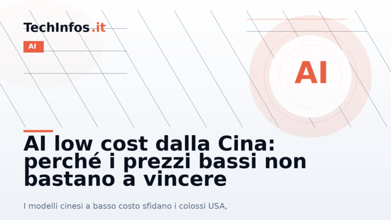AI low cost dalla Cina: perché i prezzi bassi non bastano a vincere